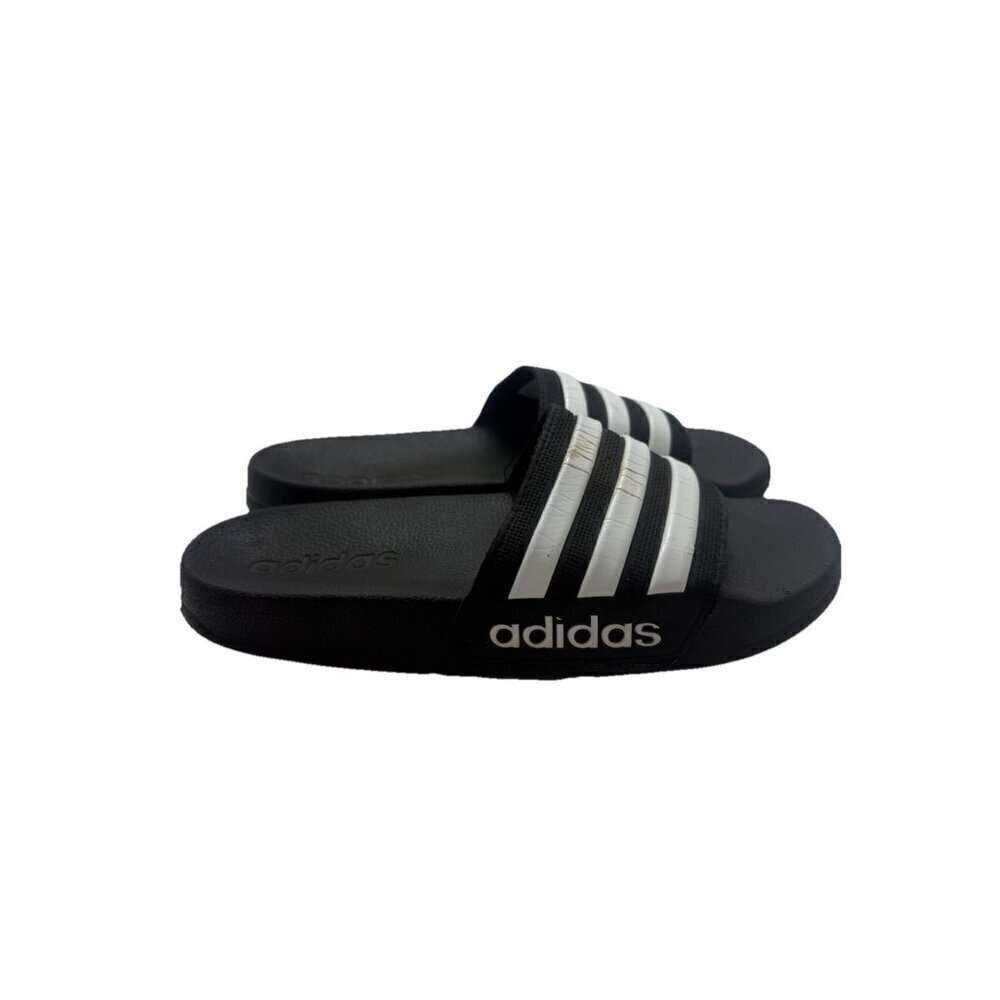Adidas Adilette G27625 Black Shower Slip On Slide Sandals Unisex Kids Sz 1 US